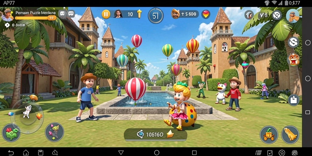 Tampilan gameplay API77 yang menantang dan penuh warna.