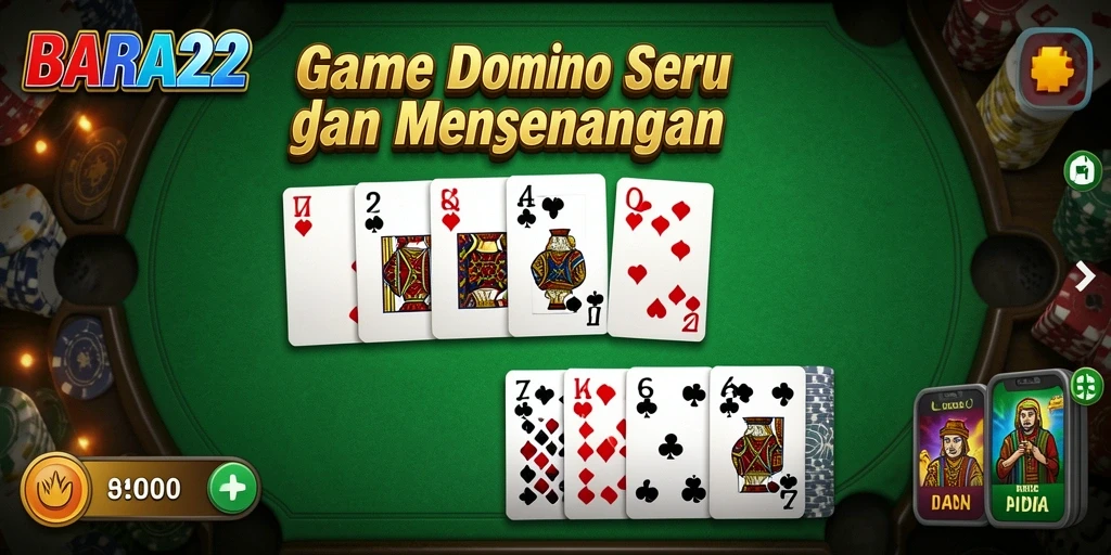Gameplay BARA22 yang seru dengan berbagai mode Domino.