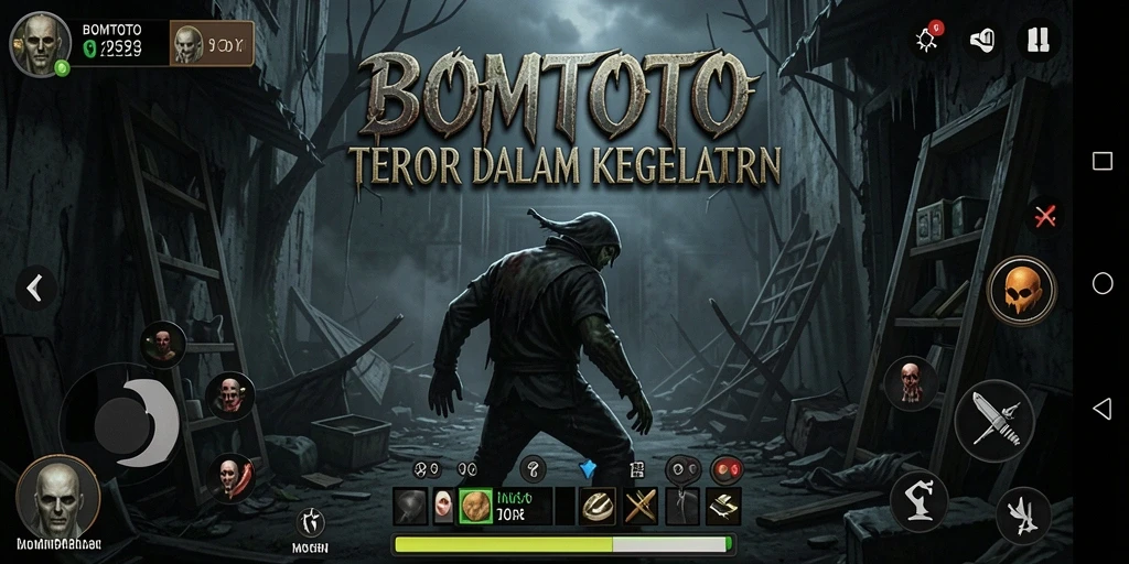 Screenshot dari gameplay menegangkan di BOMTOTO.