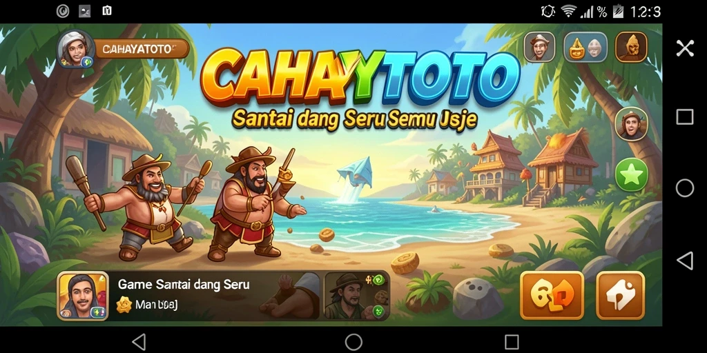 Tampilan gameplay CAHAYATOTO yang menyenangkan dan segar.