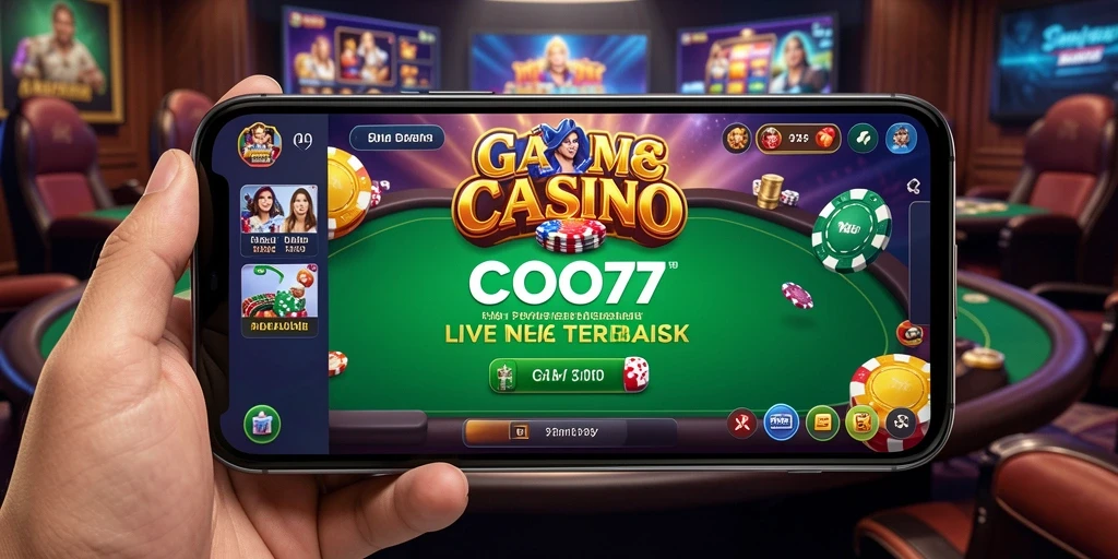 Screenshot gameplay Live Casino dengan dealer profesional di COO77.