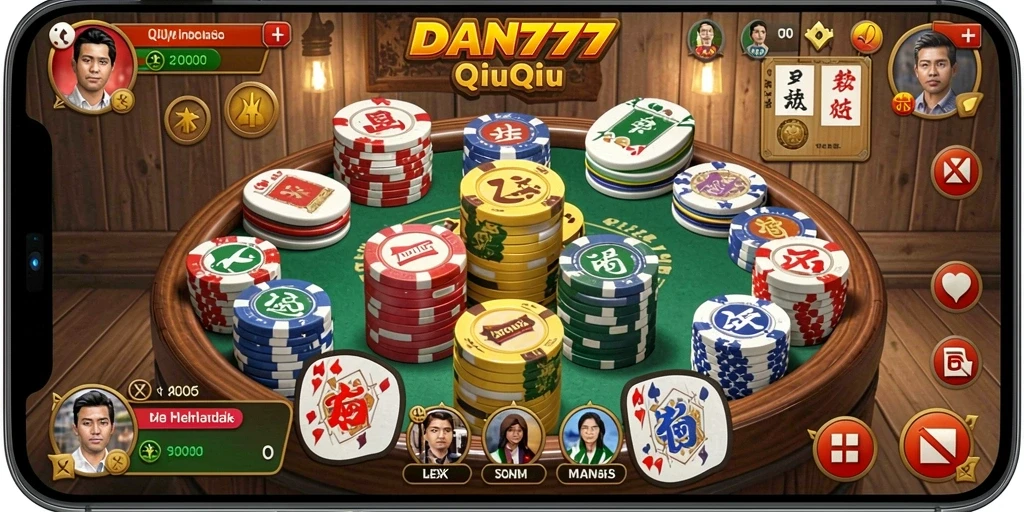 Tampilan gameplay QiuQiu yang seru dan interaktif.