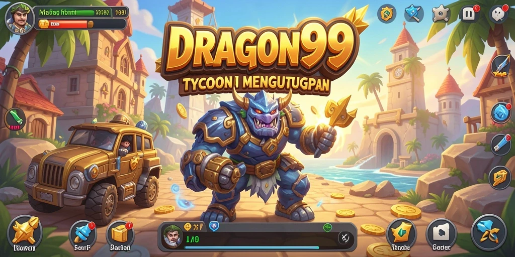 Screenshot gameplay DRAGON99 menampilkan aksi pembangunan bisnis yang menarik.