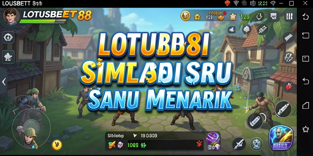 Tampilan menarik gameplay LOTUSBET88 saat simulasi berlangsung.