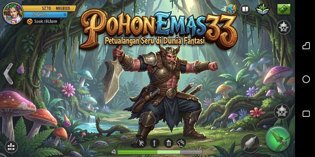 Tangkapan layar utama POHONEMAS33 yang menunjukkan aksi gameplay RPG yang mendebarkan.