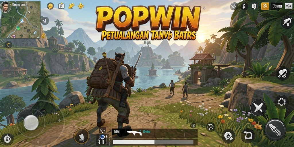 Tampilan gameplay seru dalam dunia Open World di POPWIN.