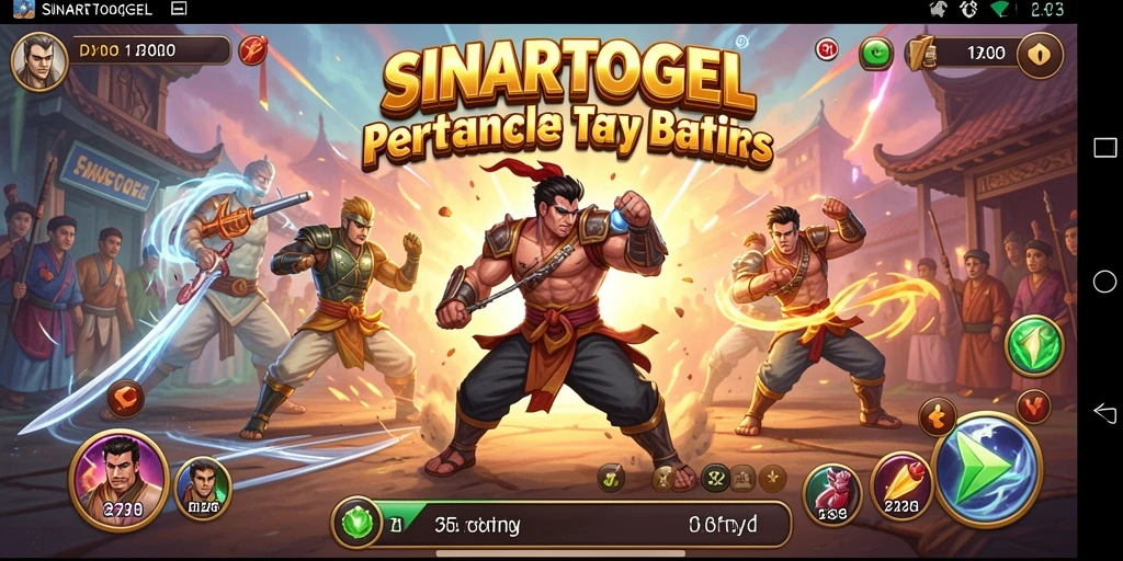 Tampilan gameplay SINARTOGEL yang menegangkan dan seru saat pertarungan.