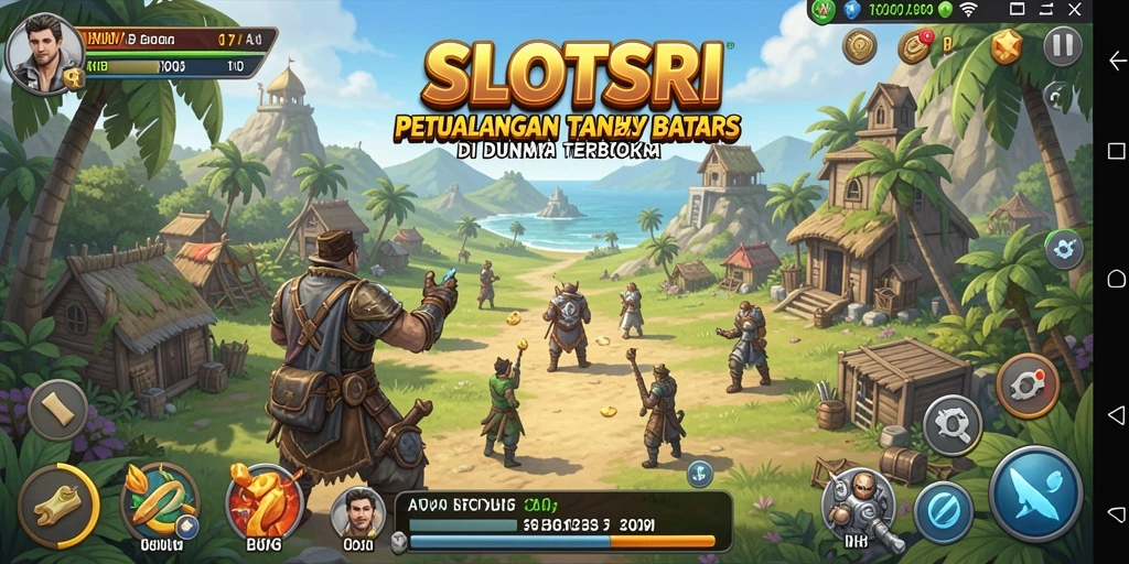 Screenshot gameplay SLOTSRI yang penuh petualangan di dunia terbuka.