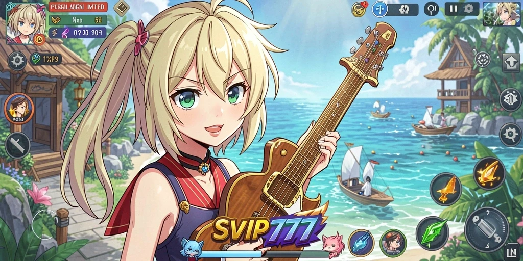 Tampilan gameplay menarik dari SVIP777 dengan karakter anime yang dinamis.
