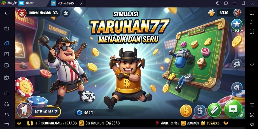 Tampilan gameplay TARUHAN77 dengan elemen simulasi yang menarik.