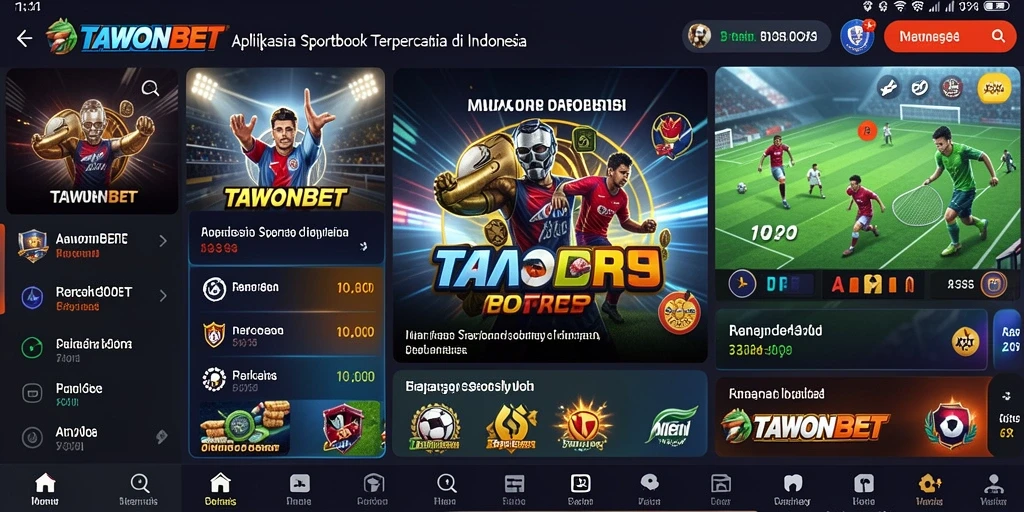 Tampilan gameplay TAWONBET saat melakukan taruhan olahraga.