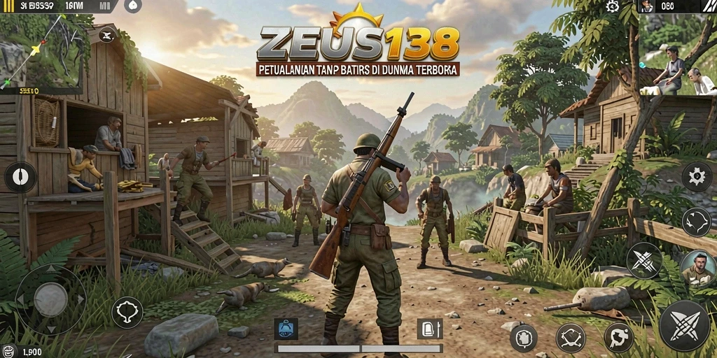 Screenshot gameplay ZEUS138 menampilkan dunia terbuka yang menakjubkan.